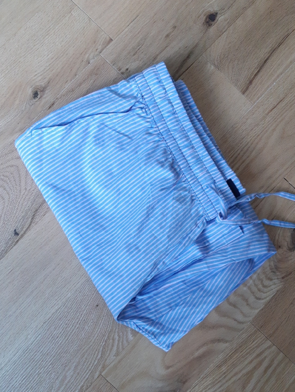 GAP Ladies Light Blue and Light Pink Pinstripe Drawstring Pajama Pants